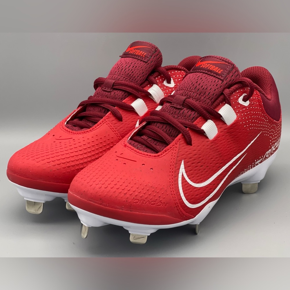 Nike Hyperdiamond Pro Red & White Softball Cleats CZ5920-616 Women's Sz 8 NEW